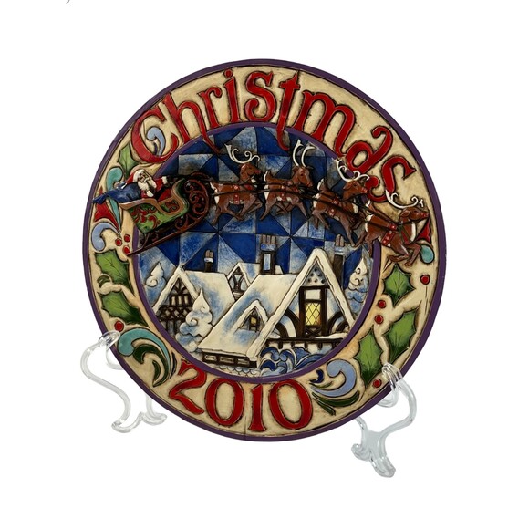 2010 Jim Shore Heartwood Creek Dash Away All Plate #4017641 Enesco Figurine - Picture 5 of 15